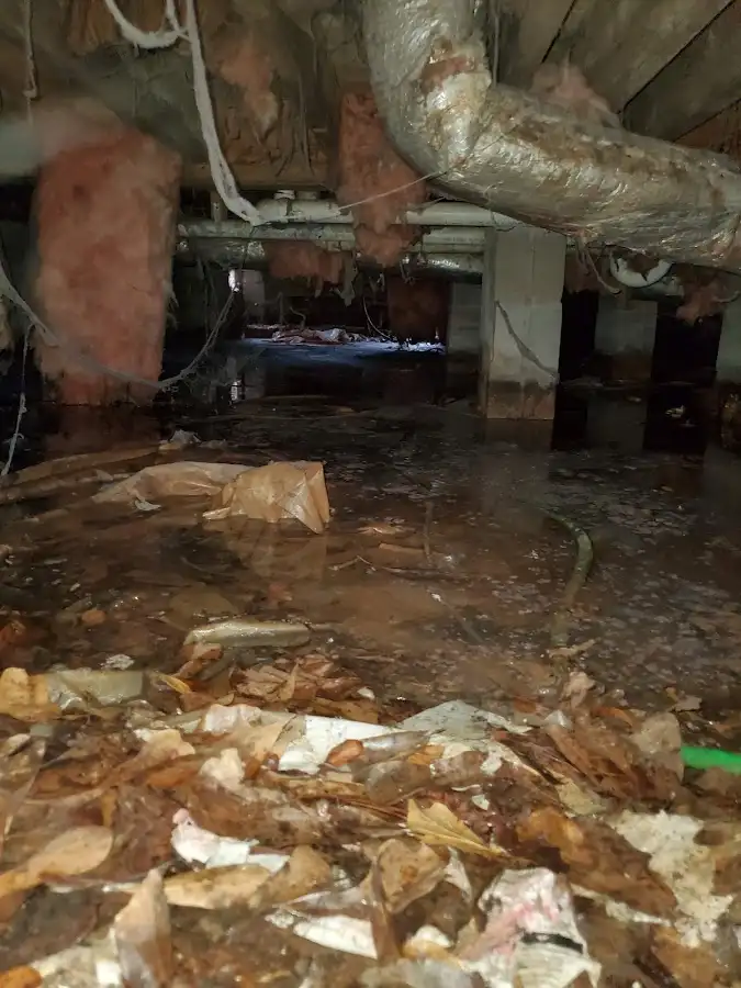 Crawl space flood assessment for Commercial Water Damage Restoration in Dumfries